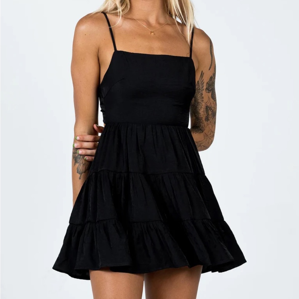 Princess Polly Summer Break Mini Dress in Black Size 4
